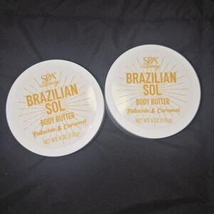 Brazilian Sol Body Butter Pistachio & Caramel 6oz – NEW – Set of 2 – Spa Luxury